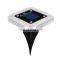 Smart Lawn Patio Led Stainless Steel Solar Powered Disk Ground Light Outdoor Solar Garden Light