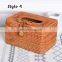 Hot Sale Rattan Woven Rectangle Round Tissue Box Wicker Tissue Holder Storage Basket Vietnam Manufacturer