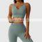 Seamless Sexy Womens Gym Wear V Neck Tops Wholesale Ribbed Workout Sports Bras