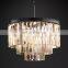 Custom 1920S ODEON Multi Layer Round Tier Crystal Black Chandelier Decoration For Living Room Bedroom Hotel Room lighting