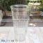 Cylinder Glass Cup 490ml Ribbed Glass Tumbler For Juice