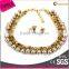 2015 Caroline New Fashion Jewelry Beautiful Alloy Pearl Bib Necklace