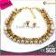 2015 caroline new fashion jewelry beautiful alloy pearl bib necklace