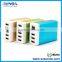 With 5 USB port 6A output portable multiple usb charger