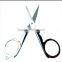 Diamond Spear Hot Sale Home Portable Folding Scissors Mini Folding Foldable Scissors Travel Scissor Color Silver