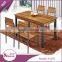 Cheap dining room furniture customized colors cheap four seater black wood dining table for home