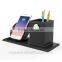 New Product Multifunctional Pen Holder Pencil Container With Timer Alarm Clock With Quick Charging Wireless Charger