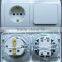 European style flush mounting two gang one way wall switch (F2002)