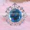 fashionable flower shape crystal metal alloy napkin rings for wedding