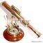 Brass Nautical Telescope With Compass Round wood Telescope 12205