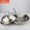 Allnice good quality honeycomb design single handle stainless steel nonstick pan/skilletwith lid for kitchen