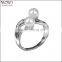 Fashion jewelry factory wholesale zircon stainless steel silver ring