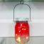 Romantic wedding decoration gift hanging red solar led light mason jar