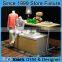 Wholesale glass jewelry display table clothes display rack shop