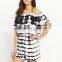 Strap 100% Rayon back tie dye jersey summer sexy playsuit