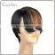 three tones fashional short human hair wig british hair wigs for yong women