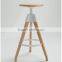 Unique Design Three Wooden Legs Chair Plastic Stool Chair