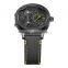 WEIDE Universe 3 Time Zones Watch Men Sport Water Resistant 3ATM Quartz Original Leather Strap Men's Watches