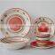 20 pcs Handpainted line edge ceramic stoneware dinner set