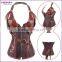 Hot Selling Overbust Zipper Front Shaping Waist Gothic Big Women Corset