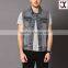 Top quality denim vest wholesale man's customized denim jacket(JXW807)