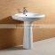 Floor Mounted White Glazed Wash Pedestal Basin