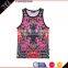 2016 popular 100% cotton logo printed custom mens gym stringer vest