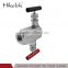 chemistry/water/gas/oil 3/5/2-valve manifolds stainless steel instrument manifolds 316 manifold