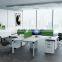 2016 modern four people workstation with Aluminium legs partition walls manufacturers