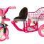 China factory cheap sales two person 3 wheel kids tricycle with back seat