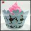 Laser out cupcake wrappers for wedding decoration