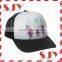100%Polyester Two Tone Distressed Sublimation Trucker Cap
