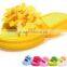 2015 fashion flower thick sole heeled eva slippers