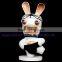 Hot selling funny polyresin bobblehead rabbit figurine sex cartoon figurine
