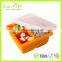 100% Food Grade 4 Squares Freezer Tray With Lid Set Silicone Baby Food Storage Box