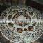 White Round Marble Stone Inlay Dinning Table Top Pietra Dura Table Top