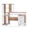HomCom 52" Multi Level Tower Office Workstation Computer Desk - White and Oak