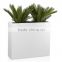 glazed white roman style light weight pot planter