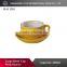 Colourful coffee cup with saucer high temperature glaze cup set