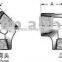 Stainless steel 45 degree elbow
