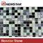 Newstar Black Grey And White Marble Tile Mix Glass Swimming Pool Mosaic