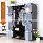 Plastic clothes and shoes storage organizer cabinet