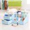 Cosmetic Makeup Cube Organizer With 2 Drawers & Removable Divider