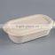 Biodegradable 1000ml sugarcane food container with separate lid