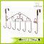 Over the Door Hanger Rack - Decorative Metal Hanger Holder for Home Office Use 7 Hooks Brown