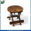 Solid wood folding round outdoor table