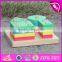 Hot sale preschool geometry shape sort toys wooden baby blocks W13D107