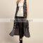 Custom Design Wholesale Clothing Black Floral Sleeveless Ladies Long Vest Women Long Cardigan