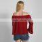 Maxnegio off shoulder full sleeves blouse designs women's shirts