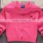 OEM 100% cotton knitted cute bows girls pink cardigan sweaters
